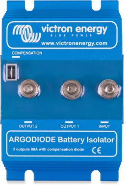 Argodiode 80 A — dwa wyjścia, wejście i konektor kompensacji