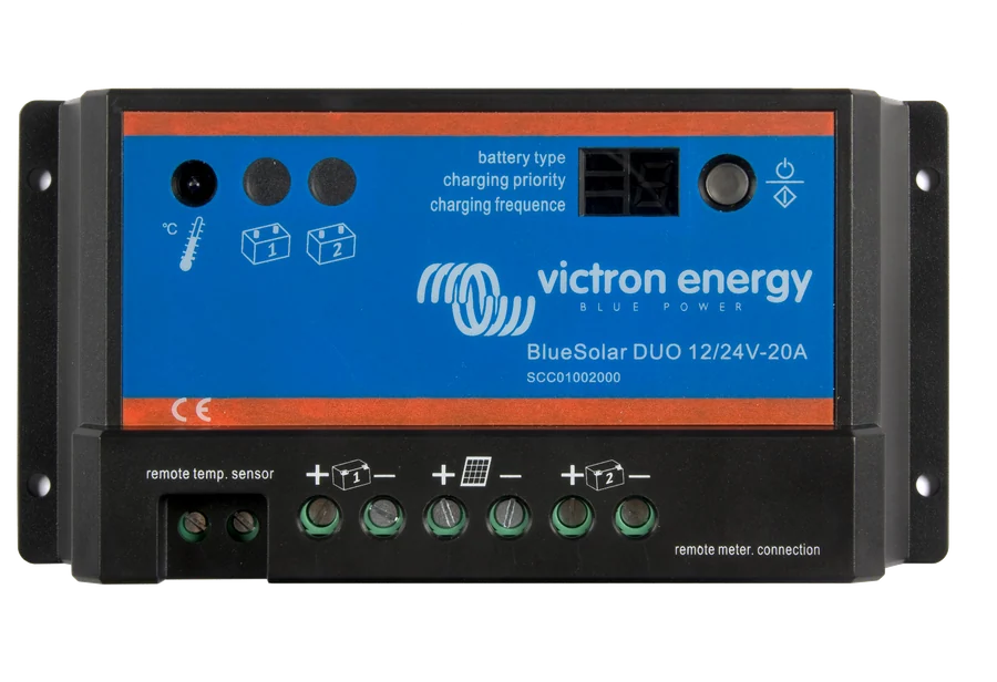 BlueSolar DUO 12/24 V 20 A — regulator ładujący dwie baterie