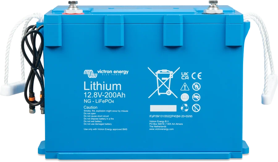 Lithium NG 12,8 V / 200 Ah — pętle przewodów komunikacyjnych po obu stronach
