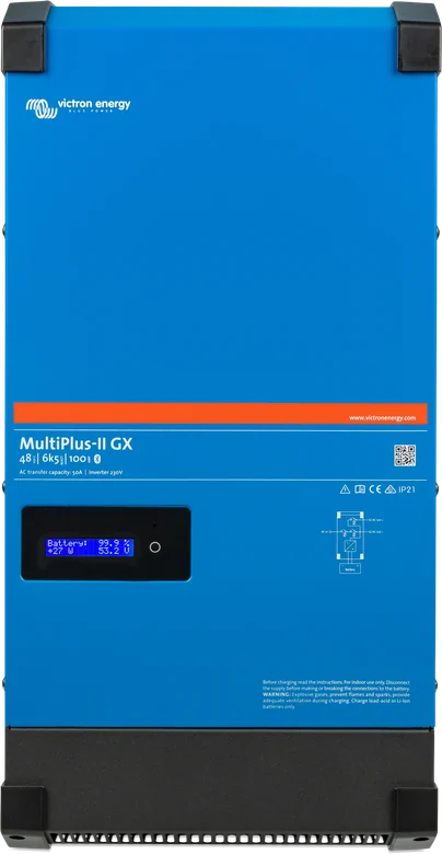 MultiPlus-II GX 48|6k5|100 — największy model, przód z wyświetlaczem