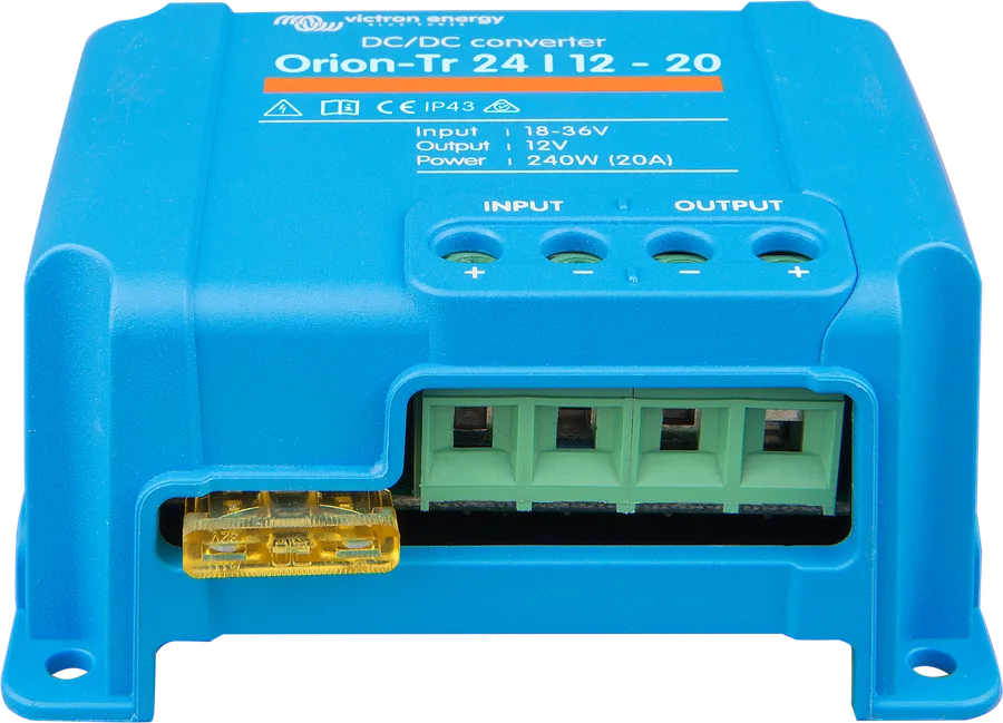Orion-Tr 24/12-20 nieizolowany pod kątem — zaciski i bezpiecznik