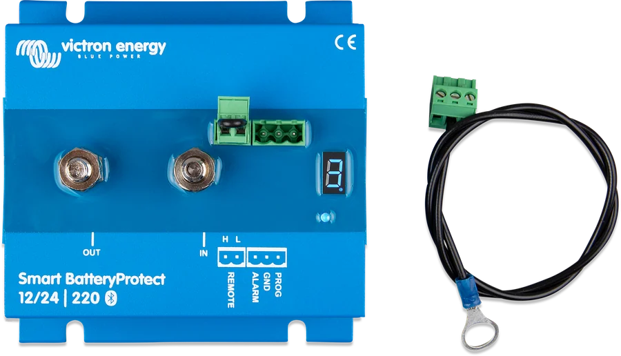 Smart BatteryProtect 220 A z przewodem do zdalnego sterowania zakończonym oczkiem