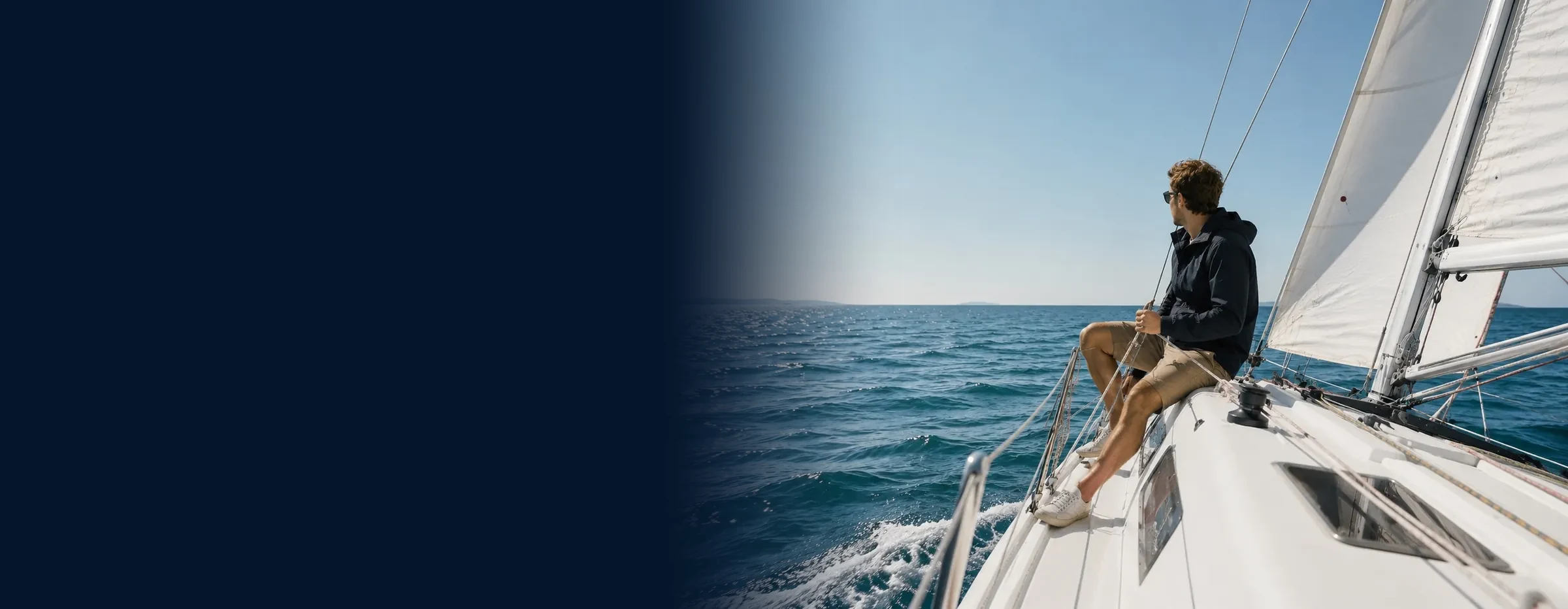 Sailor on board a yacht